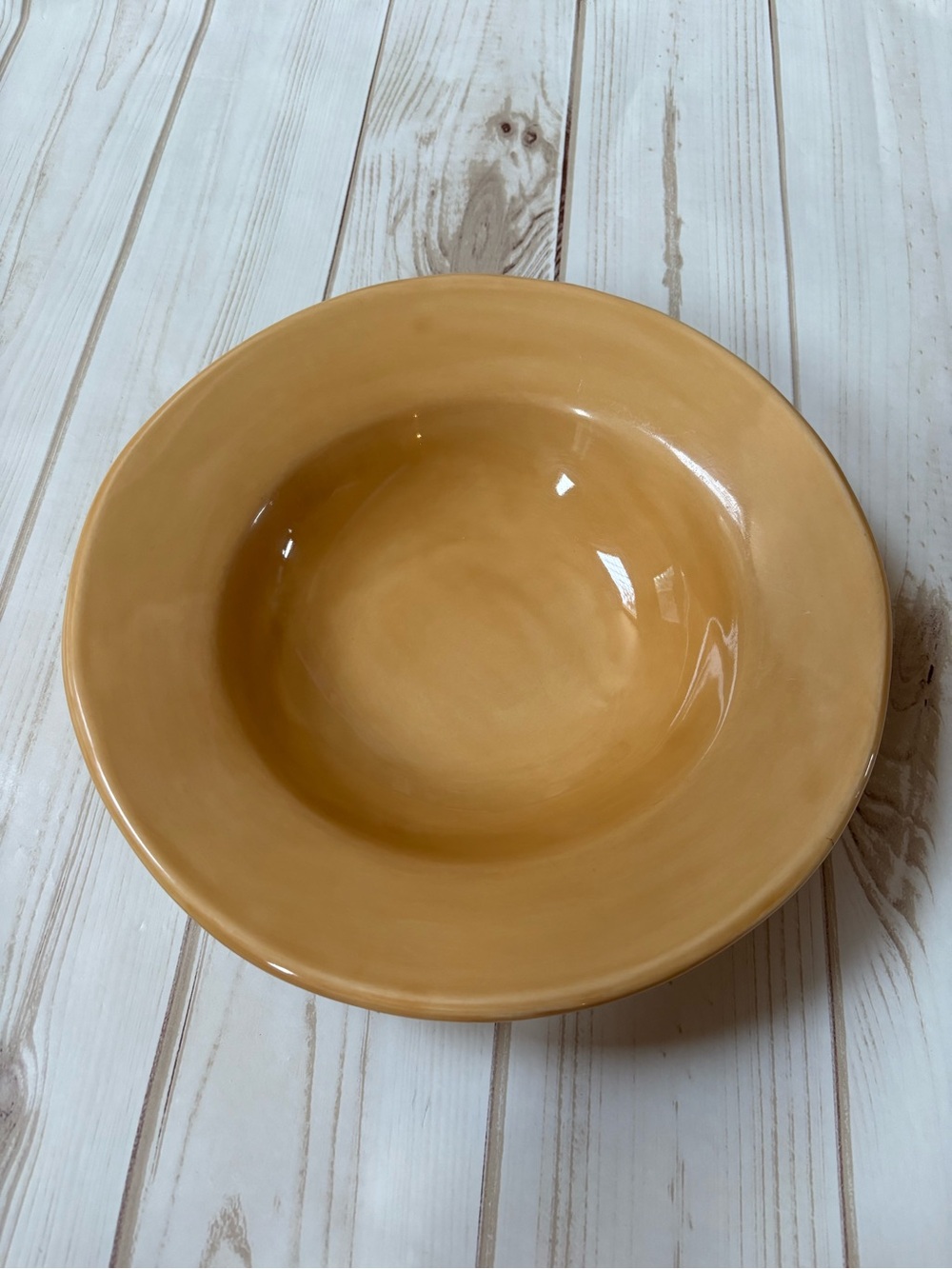 Pottery Barn Sausalito Amber large rim soup bowl